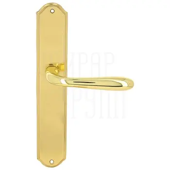 Дверная ручка Extreza 'ALDO' (Альдо) 331 на планке PL01 полированное золото