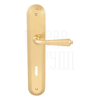 Дверная ручка на планке Melodia 130/235 'Antik' полированная латунь (key)