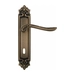 Дверная ручка на планке Melodia 285/229 'Daisy', матовая бронза (key)