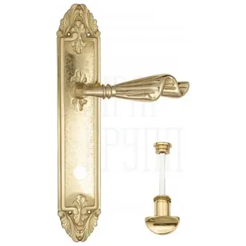 Дверная ручка Venezia 'Opera' на планке PL90 полированная латунь (wc)