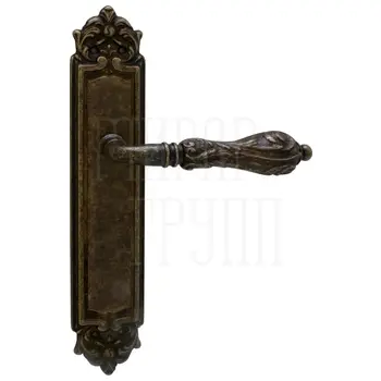 Дверная ручка на планке Melodia 229/229 'Libra' античная бронза
