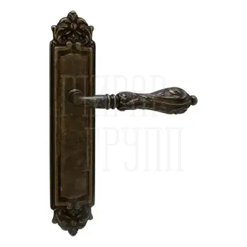 Дверная ручка на планке Melodia 229/229 'Libra' античная бронза