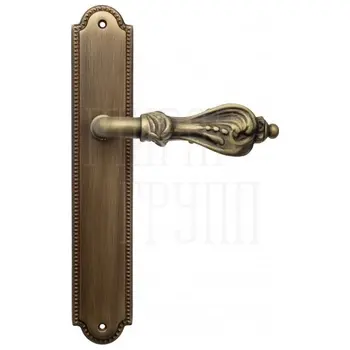 Дверная ручка Venezia 'FLORENCE' на планке PL98 матовая бронза