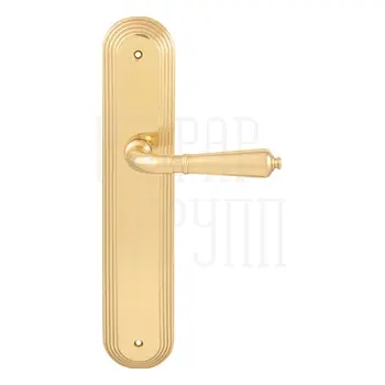 Дверная ручка на планке Melodia 130/235 'Antik' полированная латунь