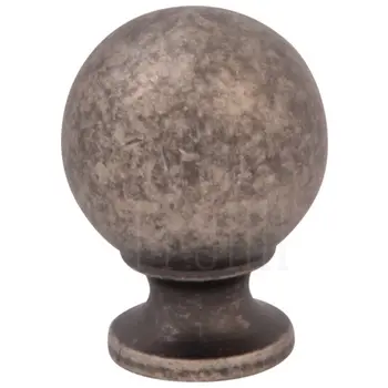 Мебельная ручка-кноб Melodia 803 Ball (Ø30 мм) античное серебро