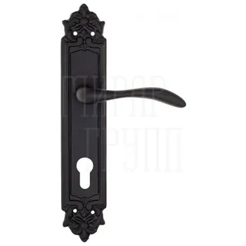 Дверная ручка Fratelli Cattini 'LUCCIA' на планке PL96 матовый черный (cyl)