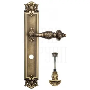 Дверная ручка Venezia 'LUCRECIA' на планке PL97 матовая бронза (wc-4)