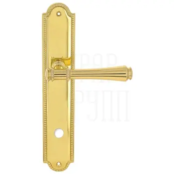 Дверная ручка Extreza 'PIERO' (Пиеро) 326 на планке PL03 полированное золото (wc)