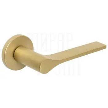 Дверная ручка Extreza Hi-Tech 'LONDA' (Лонда) 131 на розетке R12 матовая латунь
