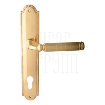 Дверная ручка на планке Melodia 290/458 'Ranja' полированная латунь (cyl)