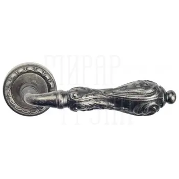 Дверная ручка на розетке Venezia 'MONTE CRISTO' D2 античное серебро
