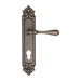 Дверная ручка Fratelli Cattini "RETRO" на планке PL96, античное серебро (cyl)