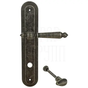 Дверная ручка Extreza 'DANIEL' (Даниел) 308 на планке PL05 античное серебро (WC)