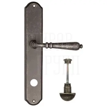 Дверная ручка Fratelli Cattini 'NAPOLI' на планке PL02 античное серебро (wc-2)