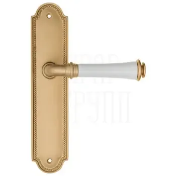 Дверная ручка Fratelli Cattini "GRACIA CERAMICA BIANCO" на планке PL248