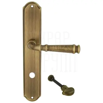 Дверная ручка Extreza 'BONO' (Боно) 328 на планке PL01 матовая бронза (wc)
