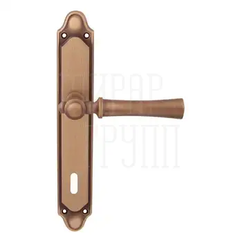 Дверная ручка на планке Melodia 283/158 'Carlo' матовая бронза (key)