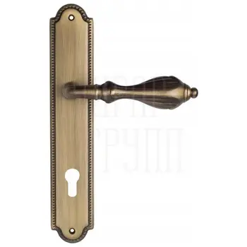 Дверная ручка Venezia 'ANAFESTO' на планке PL98 матовая бронза (cyl)