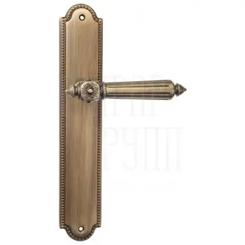 Дверная ручка Venezia 'CASTELLO' на планке PL98 матовая бронза
