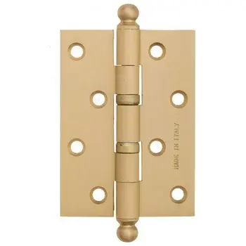 Дверная петля универсальная с круглым колпачком Fratelli Cattini CR102 102x75x3 матовое золото