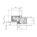 Петля скрытая универсальная Simonswerk TECTUS TE 380 3D (60/70 кг) для фальцованных дверей, схема