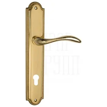 Дверная ручка Venezia 'ALESSANDRA' на планке PL98 полированная латунь (cyl)