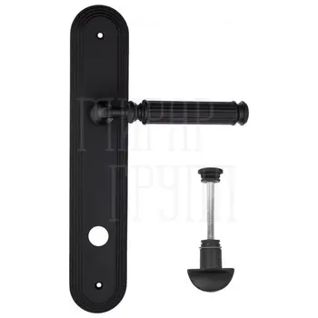 Дверная ручка Fratelli Cattini 'ENCIA' на планке PL288 матовый черный (wc-2)