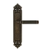 Дверная ручка Extreza 'BENITO' (Бенито) 307 на планке PL02, античная бронза (cyl)