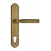 Дверная ручка Fratelli Cattini 'ENCIA' на планке PL02, матовая бронза (cyl)