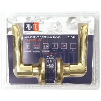 Ручка Punto (Пунто) защелка DK610/BK (фик.)