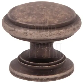 Мебельная ручка-кноб Melodia 805 Round Cap (Ø32 мм) античное серебро