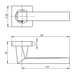 Дверная ручка Armadillo на квадратной розетке "Corsica" SQ003, схема