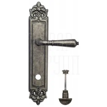 Дверная ручка Venezia 'VIGNOLE' на планке PL96 античное серебро (wc)