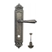 Дверная ручка Venezia "VIGNOLE" на планке PL96, античное серебро (wc)