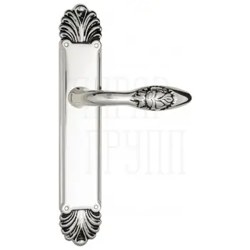 Дверная ручка Venezia 'CASANOVA' на планке PL87 натуральное серебро 