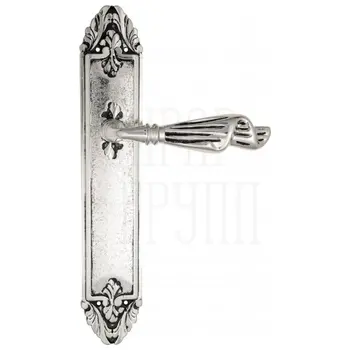 Дверная ручка Venezia 'Opera' на планке PL90 натуральное серебро