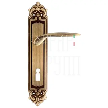 Дверная ручка Extreza 'CALIPSO' (Калипсо) 311 на планке PL02 матовая бронза (cab) (KEY)