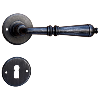 Дверная ручка кованая раздельная Galbusera ART. 2699 'MOSCA' античный черный