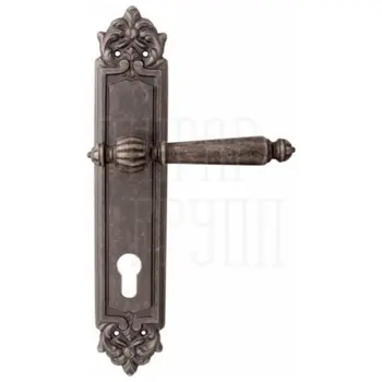 Дверная ручка на планке Melodia 235/229 'Mirella' античное серебро (cyl)