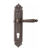 Дверная ручка на планке Melodia 235/229 'Mirella', античное серебро (cyl)