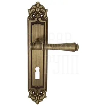 Дверная ручка Extreza 'PIERO' (Пиеро) 326 на планке PL02 матовая бронза (cab) (KEY)