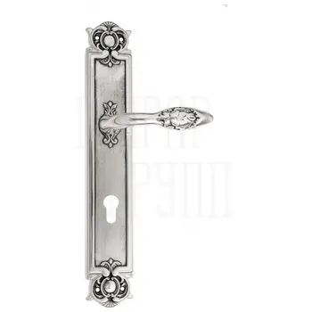 Дверная ручка Venezia 'CASANOVA' на планке PL97 натуральное серебро (cyl)