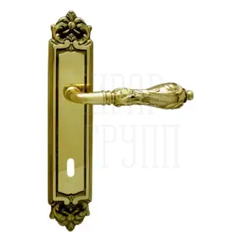 Дверная ручка на планке Melodia 229/229 'Libra' полированная латунь (key)