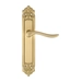Дверная ручка Extreza "TOLEDO" (Толедо) 323 на планке PL02, матовое золото