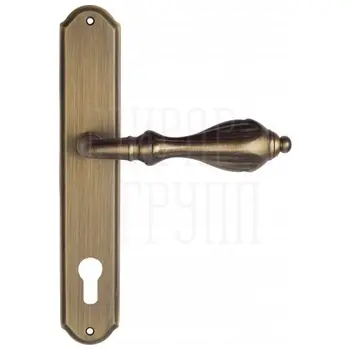 Дверная ручка Venezia 'ANAFESTO' на планке PL02 матовая бронза (cyl)