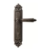 Дверная ручка на планке Melodia 246/229 'Nike', античное серебро (wc)