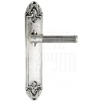 Дверная ручка Venezia 'IMPERO' на планке PL90 натуральное серебро