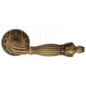 Дверная ручка на розетке Venezia 'OLIMPO' D4 матовая бронза