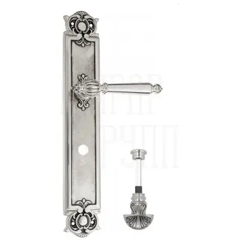 Дверная ручка Venezia 'PELLESTRINA' на планке PL97 натуральное серебро (wc-4)
