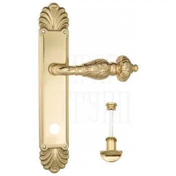 Дверная ручка Venezia 'LUCRECIA' на планке PL87 полированная латунь (wc)